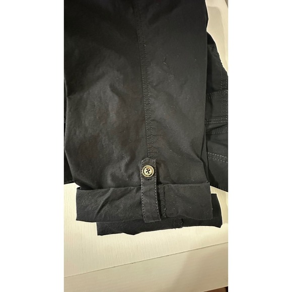 White House Black Market Black Cropped Cargo Pants Womens Size 6 - Picture 7 of 8